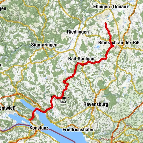 Ulrikaweg - entire route from Unterstadion to Hegne