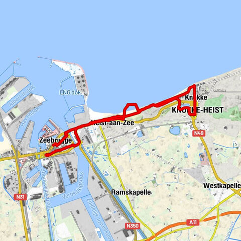 Von Zeebrugge nach Knokke-Heist