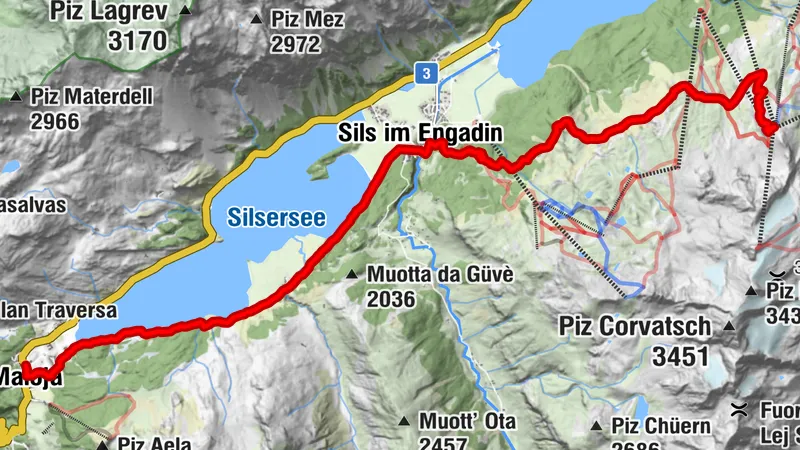 53 Bernina route: Stage 5 Surlej-Maloja