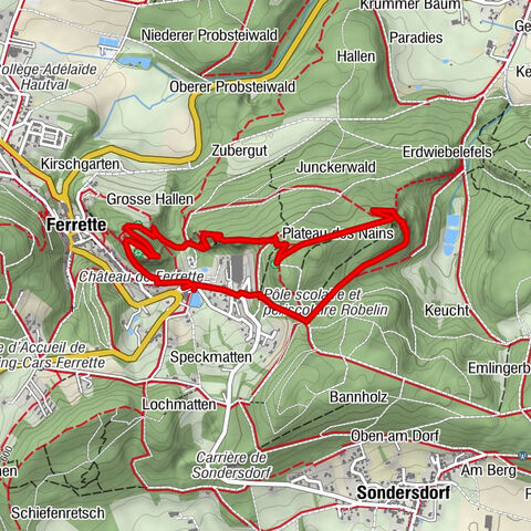 Ferrette - The castle and the dwarfs' cave