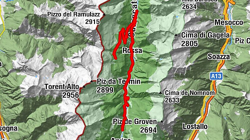 Val Calanca auf Alp de Naucal