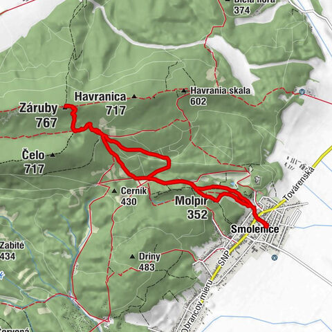 Okruh Smolenice-Záruby-Čertovica žľab -Molpír-Smolenice