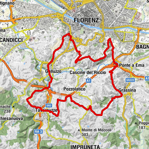 (F)[i]S.Cristofano-Tavarnuzze-Baruffi-Mezzomonte-via colline-Fattucchia-S.Margherita a Montici-Arcetri