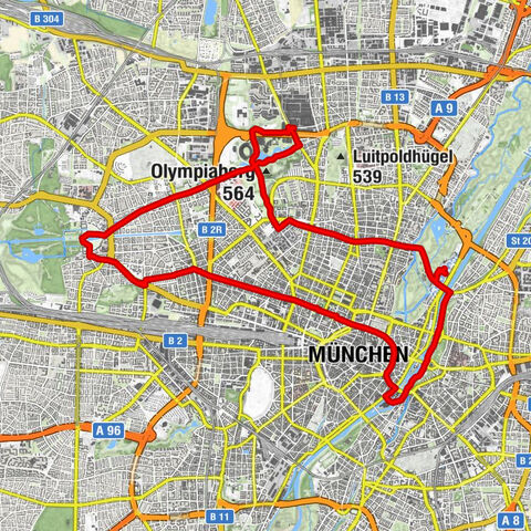Sightseeing by bike through Munich