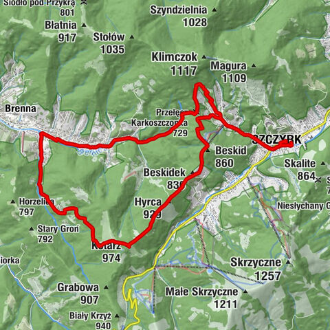 Nr.1 Szczyrk Chata Wuja Toma Brenna Dolina Cholcyny Polana Jaworowa Kotarz Beskid Sport Arena Szczyrk