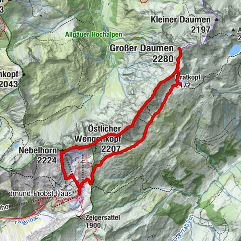 Hindelanger Klettersteig ab Edmund-Probst-Haus + Rückweg