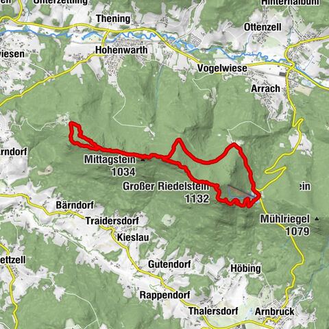 Eck - Mittagsstein - Reitenberg (Goldsteigrunde)