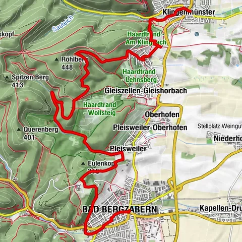 Pfälzer Weinsteig Stage 10 Klingenmünster - Bad Bergzabern
