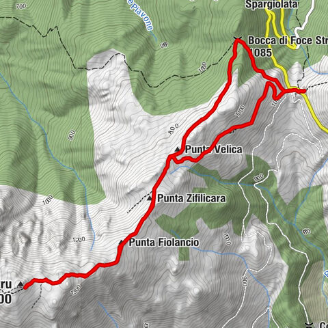 Col de Saint-Eustache - Punta Zifilicara - Monte San Petru - Punta Fiolancio