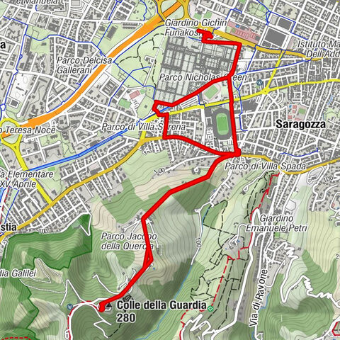 Porto-Saragozza - Colle della Guardia - Casalecchio di Reno - Santo Stefano