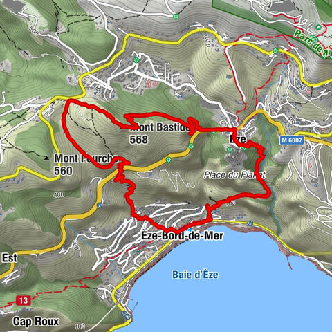 Èze-sur-Mer - Mont Bastide - Èze - Èze-Bord-de-Mer