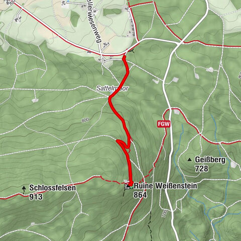 Waldershof - Ruine Weißenstein - Burgruine Weißenstein