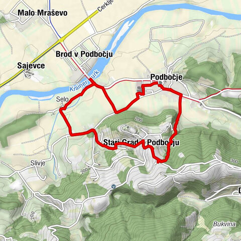 Stari Grad Podbočje longer trail