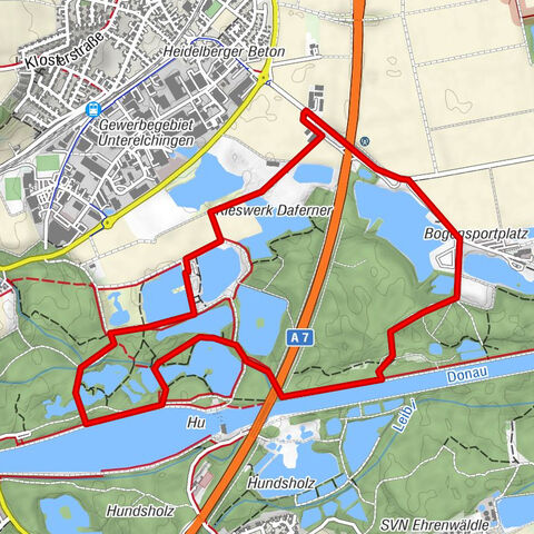 Neu-Ulm - Unterelchingen - Autobahnsee