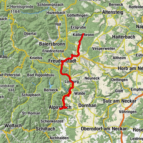 Radweg entlang der Klosterroute Nordschwarzwald - Etappe 3