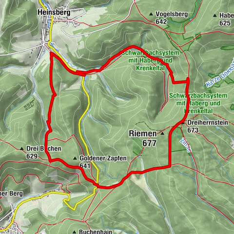 Quality tour: Krenkeltal and Goldener Zapfen - ridge walk between the Rhine and Weser rivers
