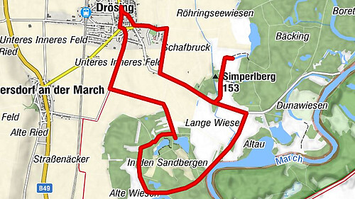 Rundwanderung Drösing - Sand und Simperlburg