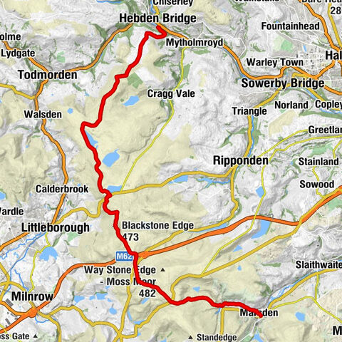 Hebden Bridge - Stoodley Pike - Blackstone Edge - Huddersfield