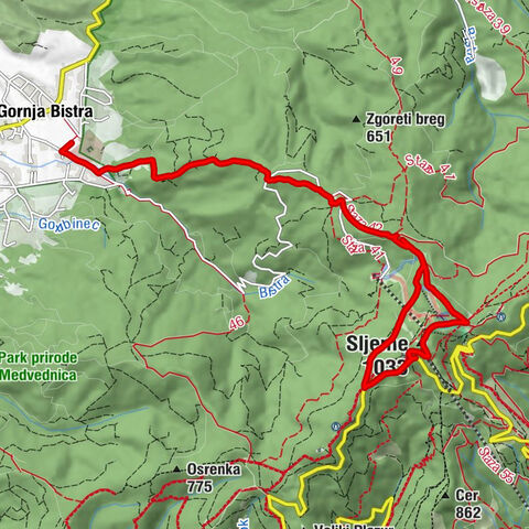 Gornja Bistra - Planinarska kuća Junac - Sljeme