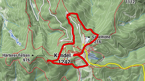 Around the Kandel summit with great views