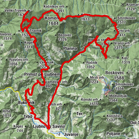 Veliki Travnik in Komen