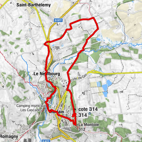 Les Cascades - La Montjoie - cote 314 - Mortain