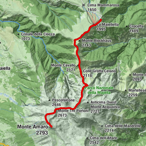 Rifugio Bruno Pomilio - Monte Tre Portoni - Monte Amaro - Bivacco Cesare Mario Pelino