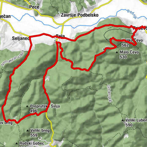 Podevčevo - Veliko Čevo - Bela - Lujčekova hiža