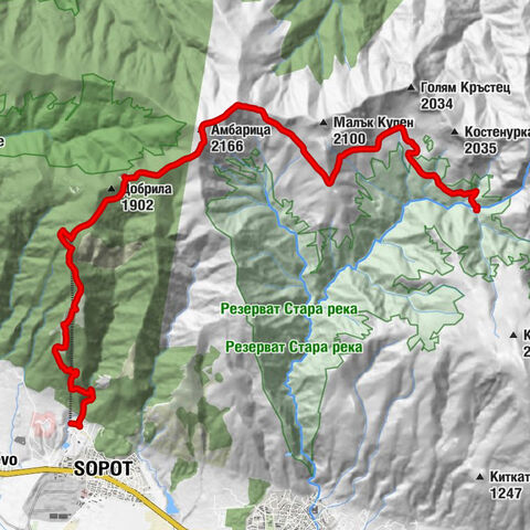 Сопот - Амбарица - Малка Амбарица - х.Васил Левски