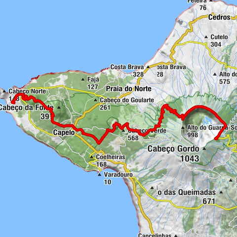 Miradouro da Caldeira - Cabeço do Fogo - Cabeço do Canto - Capelo