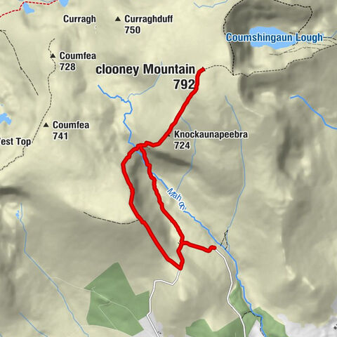 Comeraghmountain - Kilclooney Mountain - Knockaunapeebra - Kilclooney