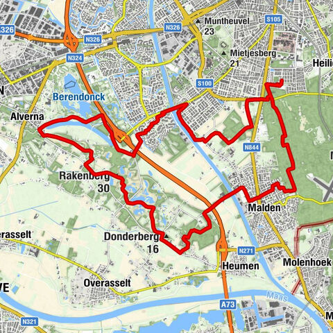 Nijmegen - Wijchen - Rakenberg - Donderberg
