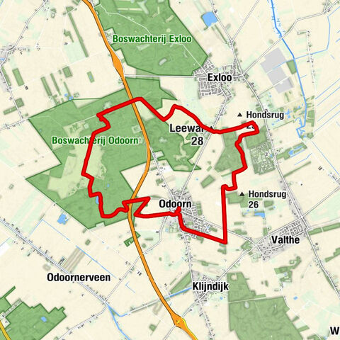 Odoorn - Margarethakerk - Leewal - Theehuis Poolshoogte