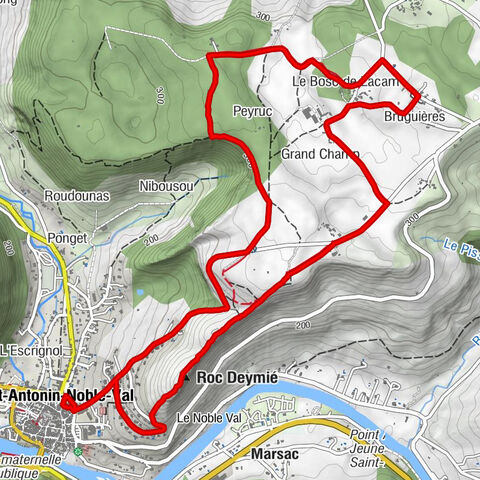 Saint-Antonin-Noble-Val - Peyruc - Roc Deymié - Ville