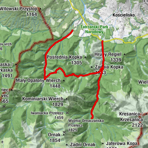 Siwa - Głucha Skała - Schronisko PTTK na Hali Ornak - Ku Dolinie