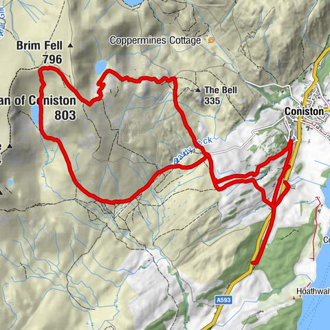 Haws Bank - Big Hill - Old Man of Coniston - Coniston