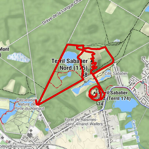 Raismes - Terril Sabatier Nord (175) - Terril Sabatier sud (Terril 174)