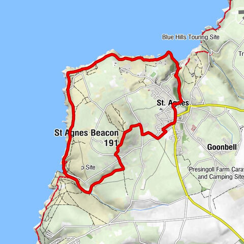 St. Agnes - Goonvrea - St Agnes Beacon - St Agnes