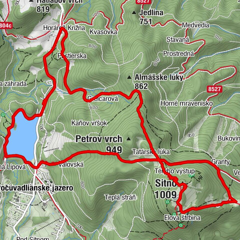 Horáreň Krížna - Sitno - Chata Andreja Kmeťa - Škriepny kopec