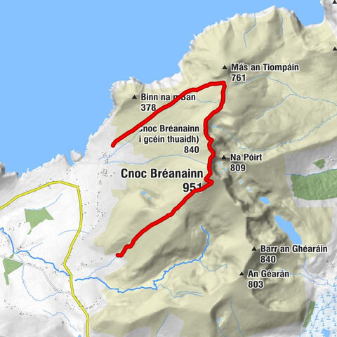Baile an Chnocáin - Cnoc Bréanainn - Cnoc Bréanainn (Mullach Thuaidh) - Maghanveel