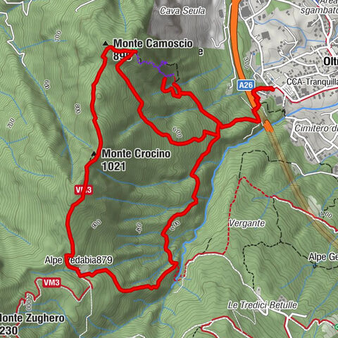Baveno - Monte Camoscio - Monte Crocino - Stresa