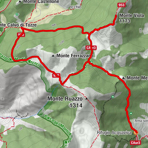 Rifugio Acquaviva - area sosta Bellavista - Forcella di Campello Vecchio - Monte Viola