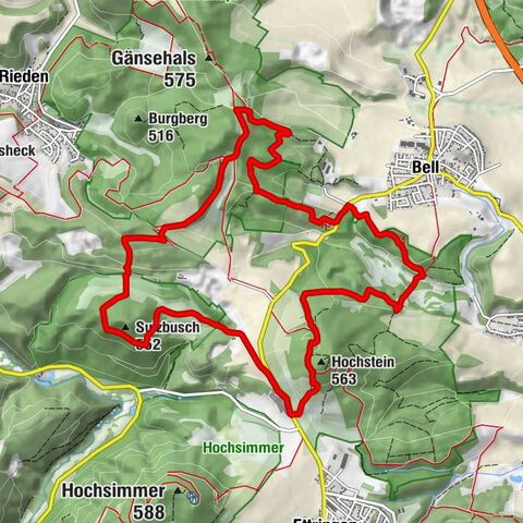 Erlenbrunnen - Sulzbusch - Sandkaul - Hochstein