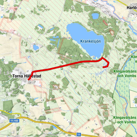 Torna Hällestad - Gamla byn - Triangeln - Silvåkra