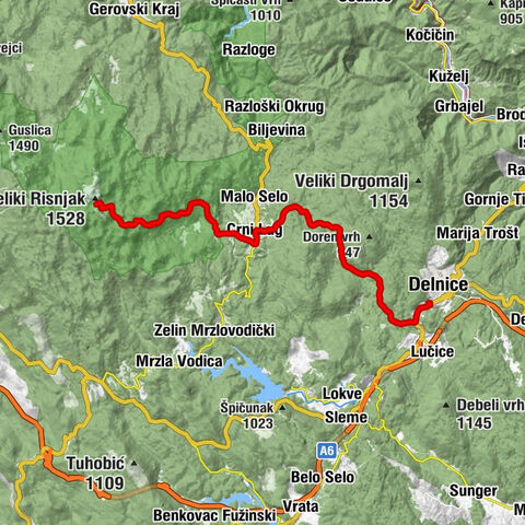 Delnice - Crni Lug - Bela Vodica - Schlosserov dom