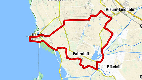 Dagebüll-Hafen - Broderswarft - Westerschinkeldeich - Voltswarft