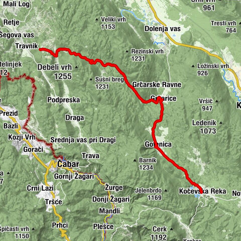 Bela Voda - Grčarice - Gotenica - Kočevska Reka