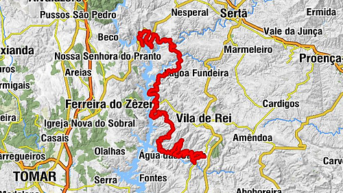 Cernache do Bonjardim, Nesperal e Palhais - Caniçal - Portela da Oliveira - Cascata do Penedo Furado