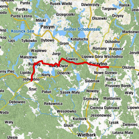 Jedwabno - Karczma Jaginka - Kościół pw. Świętego Brata Alberta - Szczytno