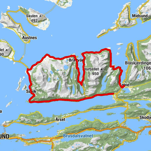 Eidsvik - Slyngstad - Kråkset - Vatne